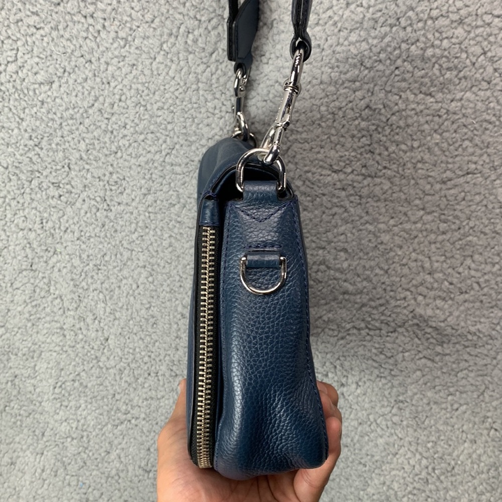 Marc Jacobs Gotham Small‎ Nomad Crossbody Bag Women’s Blue Sea Leather – Good - Picture 4 of 15
